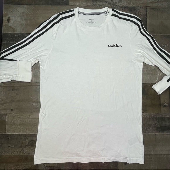 Adidas 3 Stripe Designed 2 Move Long Sleeve Tee size Small - Picture 5 of 12